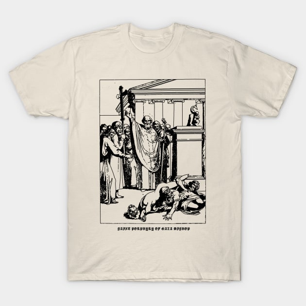 Saint Porphyry Of Gaza, Bishop T-Shirt by CHAMBER OF SAINTS